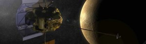 La sonda Messenger in orbita attorno a Mercurio