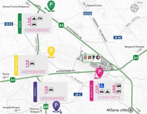 Mappa navette Expo Milano