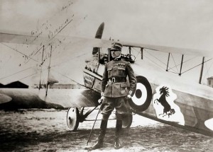 Baracca con stemma cavallino su SPAD S.XIII