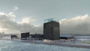 Rendering Museo vista mare