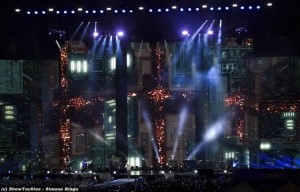 Proiezioni e luci Tiziano Lo Stadio Tour