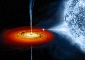 Immagine artistica di un buco nero