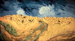Campo di grano con volo di corvi di Van Gogh