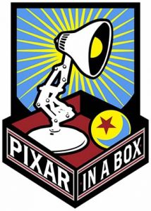 Logo Pixar in a box