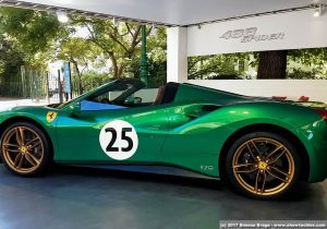 Ferrari 488 Spider British green