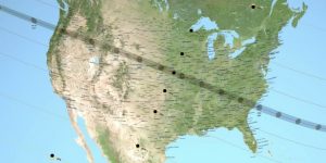 Mappa cono d'ombra eclissi