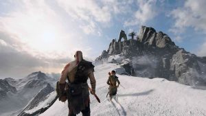 Kratos e Atreus montagne innevate