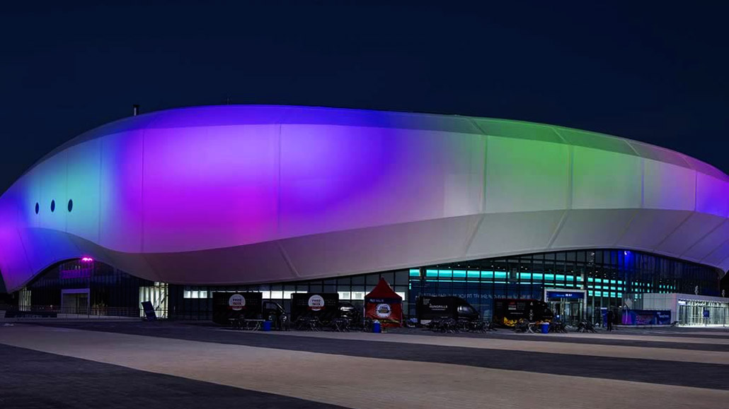 Arena di Gangneung con luce colorata LED