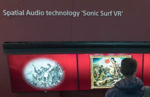 Sonic surf ISE 2018 animazione sonora quadro Delacroix