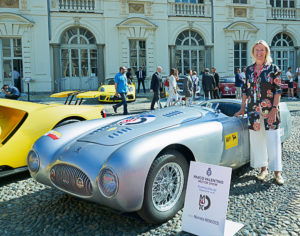 Mariella Mengozzi con Cisitalia Nuvolari a Parco Valentino