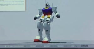 Simulazione 3D movimento Gundam Robot