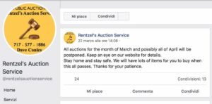 Rentzel Auction Service Post Facebook