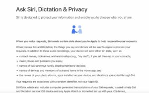 Policy di Siri Apple