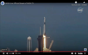 Momento del lancio razzo Falcon 9