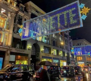 Oxford Street festone luminoso nome Lynnette