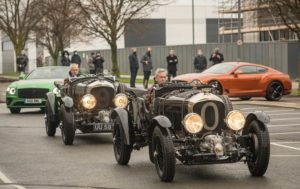 Adrian Hallmark al volante della Bentley Blower Car Zero