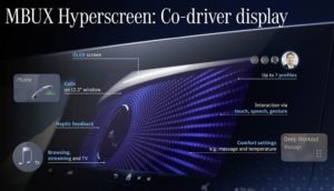 Mercedes-Benz MBUX Co-driver display