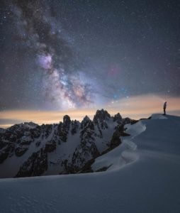 La Via Lattea da Auronzo nelle Dolomiti a maggio