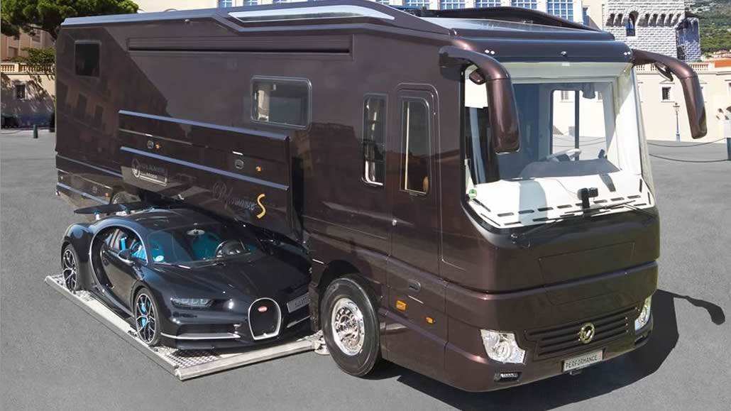 Volkner Motorhome con Bugatti Chiron