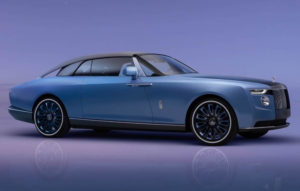 Rolls-Royce Boat Tail vista laterale con griglia frontale