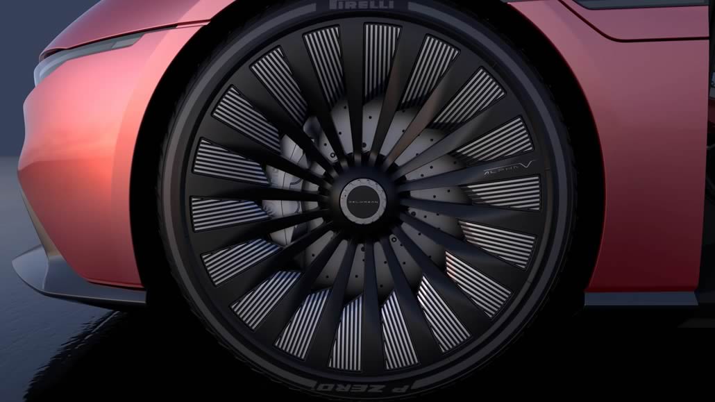 DeLorean Alpha5 cerchi a turbina