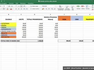 Excel come sommare e contare le celle colorate