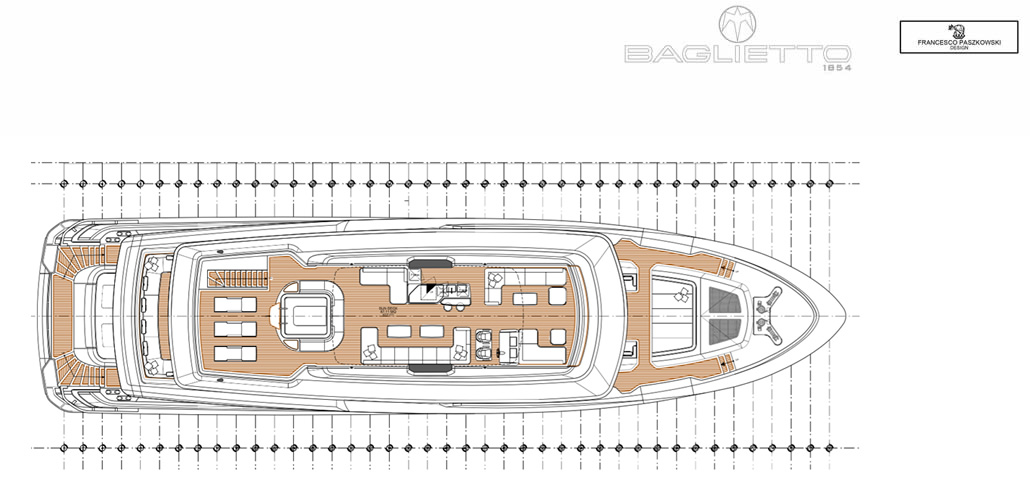 Baglietto Enterprise SunDeck layout Francesco Paszkowski Design