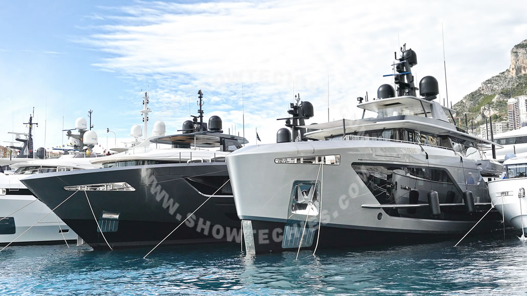 Baglietto Rush ed Enterprise in porto durante il Monaco Yacht Show
