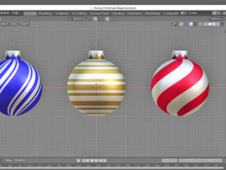 Blender decori palline albero di Natale