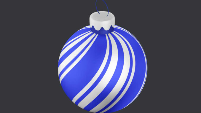 Blender Render decoro 2° pallina di Natale