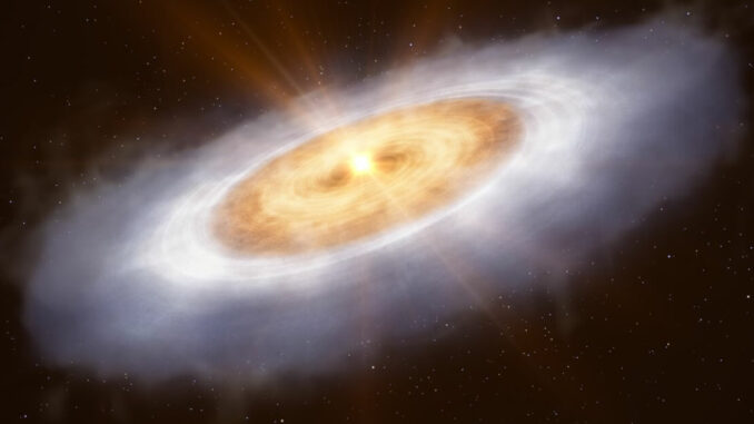La firma chimica dell’acqua gassosa nel disco planetario V883 Orionis.