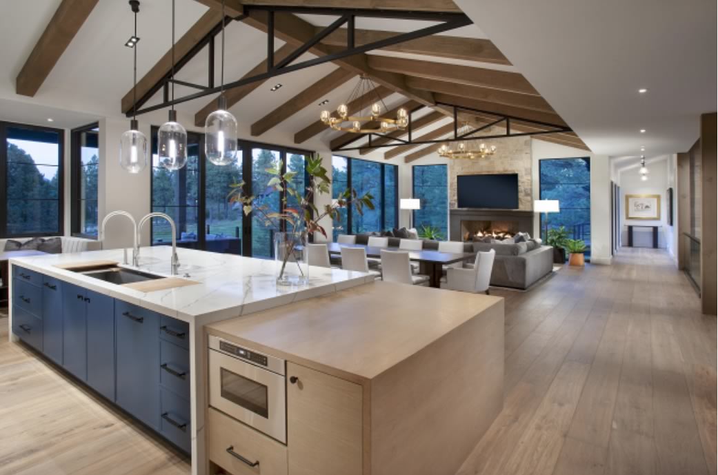 Cucina soggiorno living Ownby Design