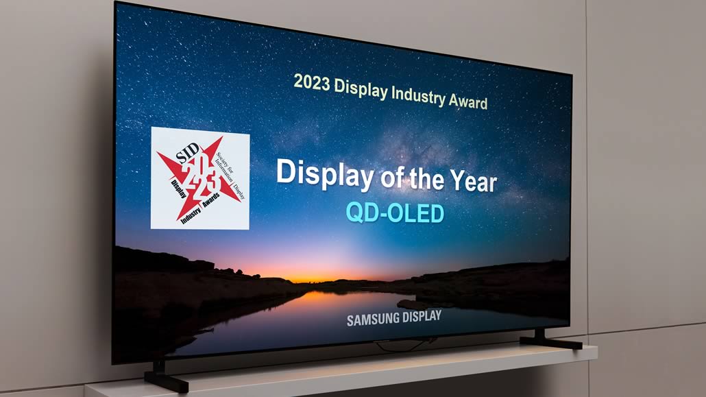 QD-OLED di Samsung Display premiato come "Display dell'anno" dalla Society for Information Display