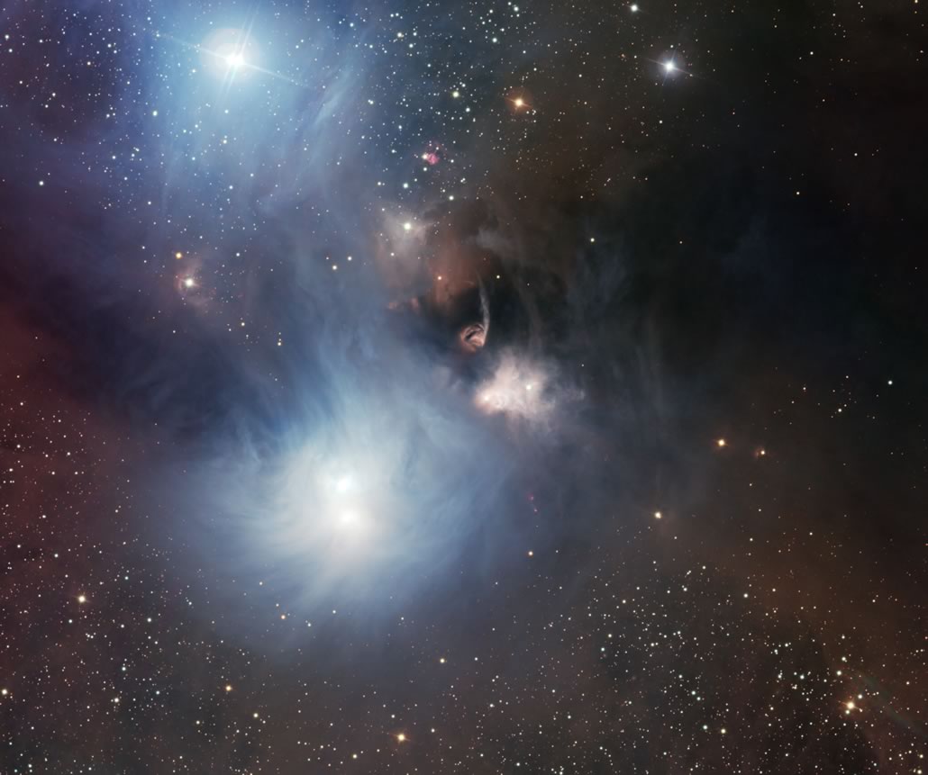Immagine ripresa con Telescopio ESO di La Silla, in Cile, mostra la formazione intorno all’ammasso Coronet nella Corona Australe