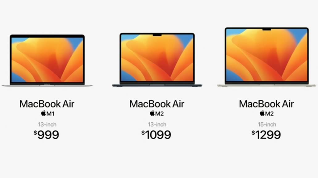 Gamma MacBook Air con chip M2 e prezzi a giugno 2023