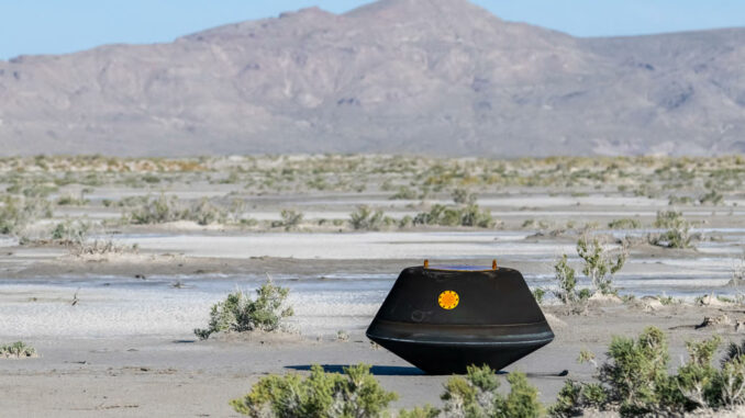 OSIRIS-REx capsula nel deserto
