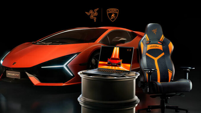 Razer Blade 16 x Automobili Lamborghini Edition con sedia gaming Enki Pro