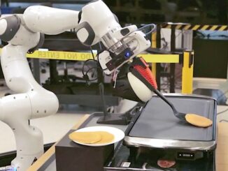 Robot gira frittella su piastra