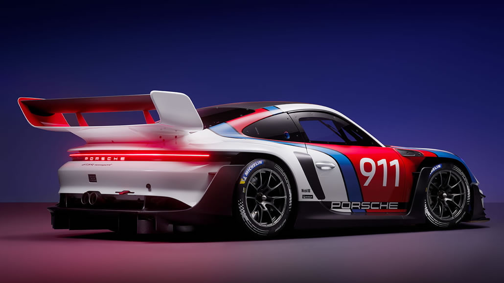 Porsche 911 GT3 R Rennsport vista laterale