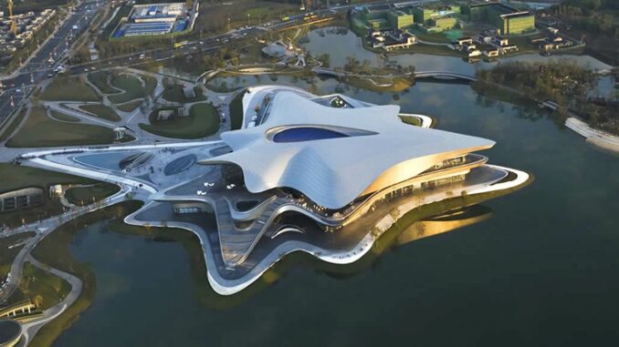 ZHA Museo di Chengdu vista aerea