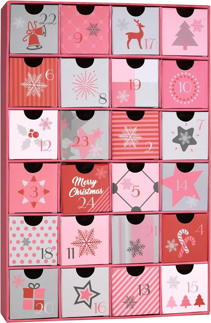 Brubaker Calendario Dell'Avvento da Riempire per ragazze - Christmas Magic Pink 