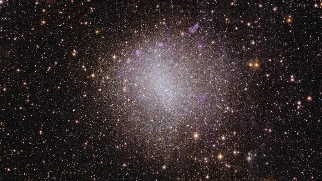Galassia nana irregolare NGC 6822 osservata da Euclide