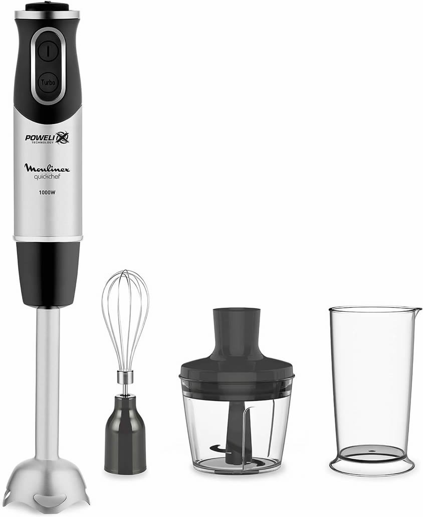 Moulinex DD6558 Quickchef 3in1 Frullatore ad Immersione con lame in acciaio inox ed accessori