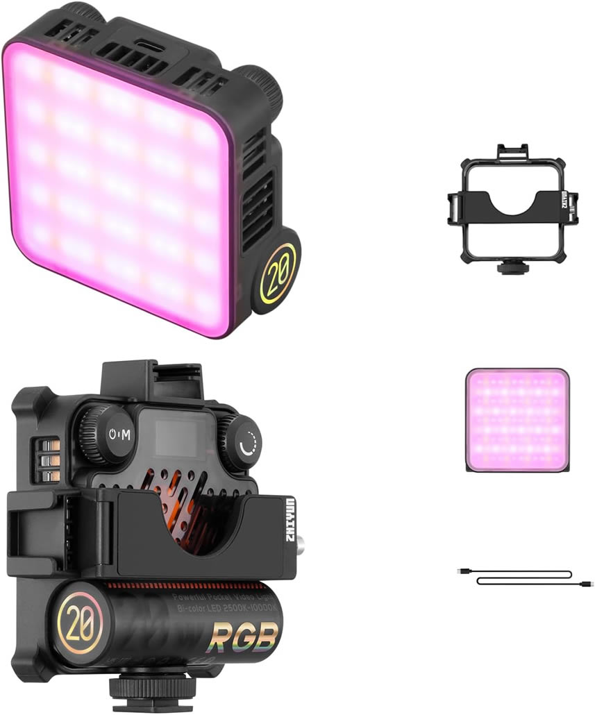 ZHIYUN FIVERAY M20C RGB Luce Video 20W Tascabile LED