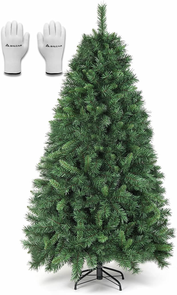 Salcar albero artificiale di Natale con 580punte alto 180 cm fornito con guanti
