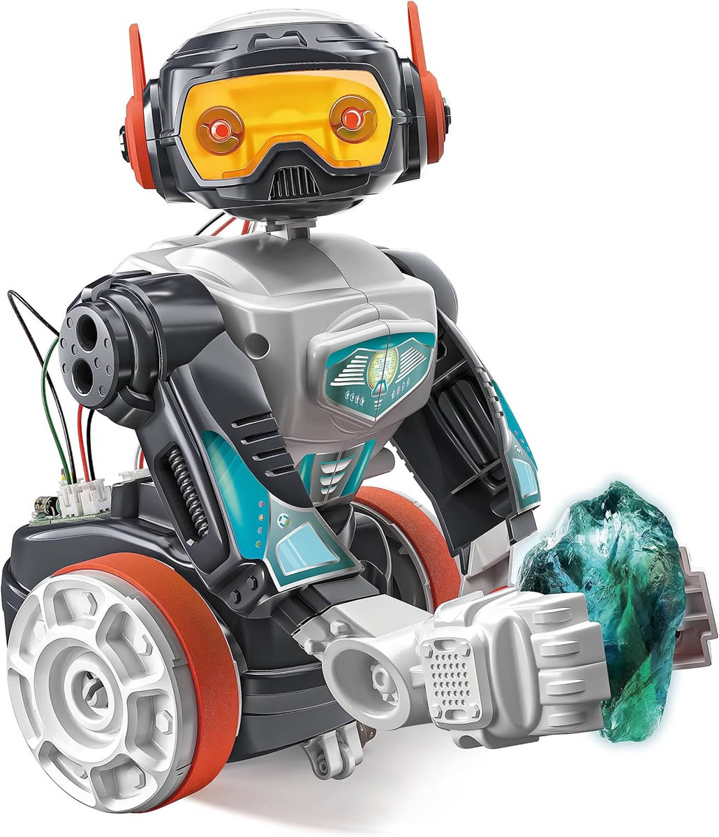 Clementoni- Scienza Robotics-Evolution 2.0-Robot nero da Costruire E Programmare, Telecomandato
