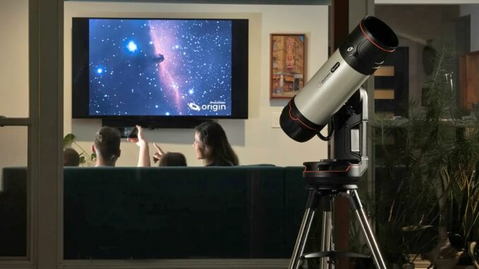 Celestron Origin osservatorio da casa con immagini su TV smart