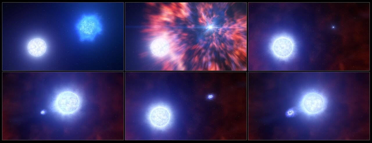 Esplosione di una stella massiccia diventa una supernova lasciando dietro di sé un oggetto compatto.