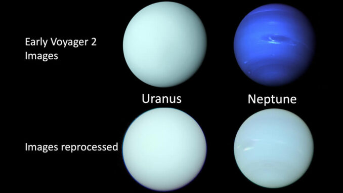Evoluzione elaborazione dati per resa colori di Urano e Nettuno