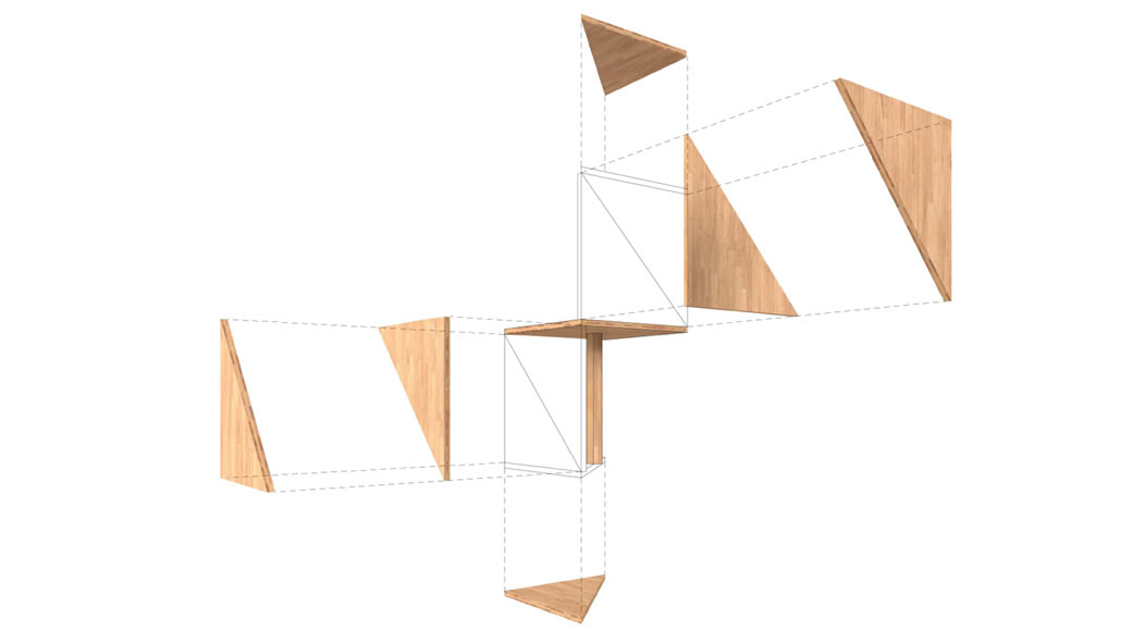 Diagramma costruttivo Maison de Cartes, o House of Cards, di Gordon Kipping